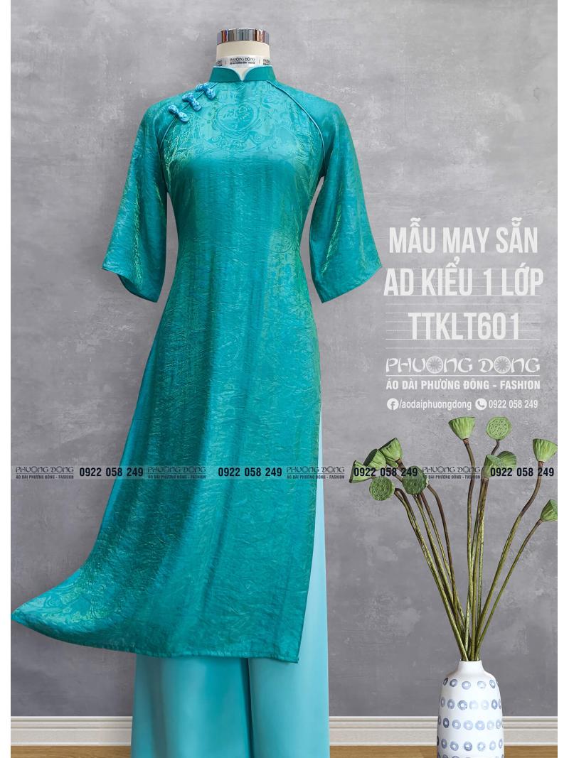 Áo Dài Phom Trẻ Gấm Lụa Phom Suông TTKLT601